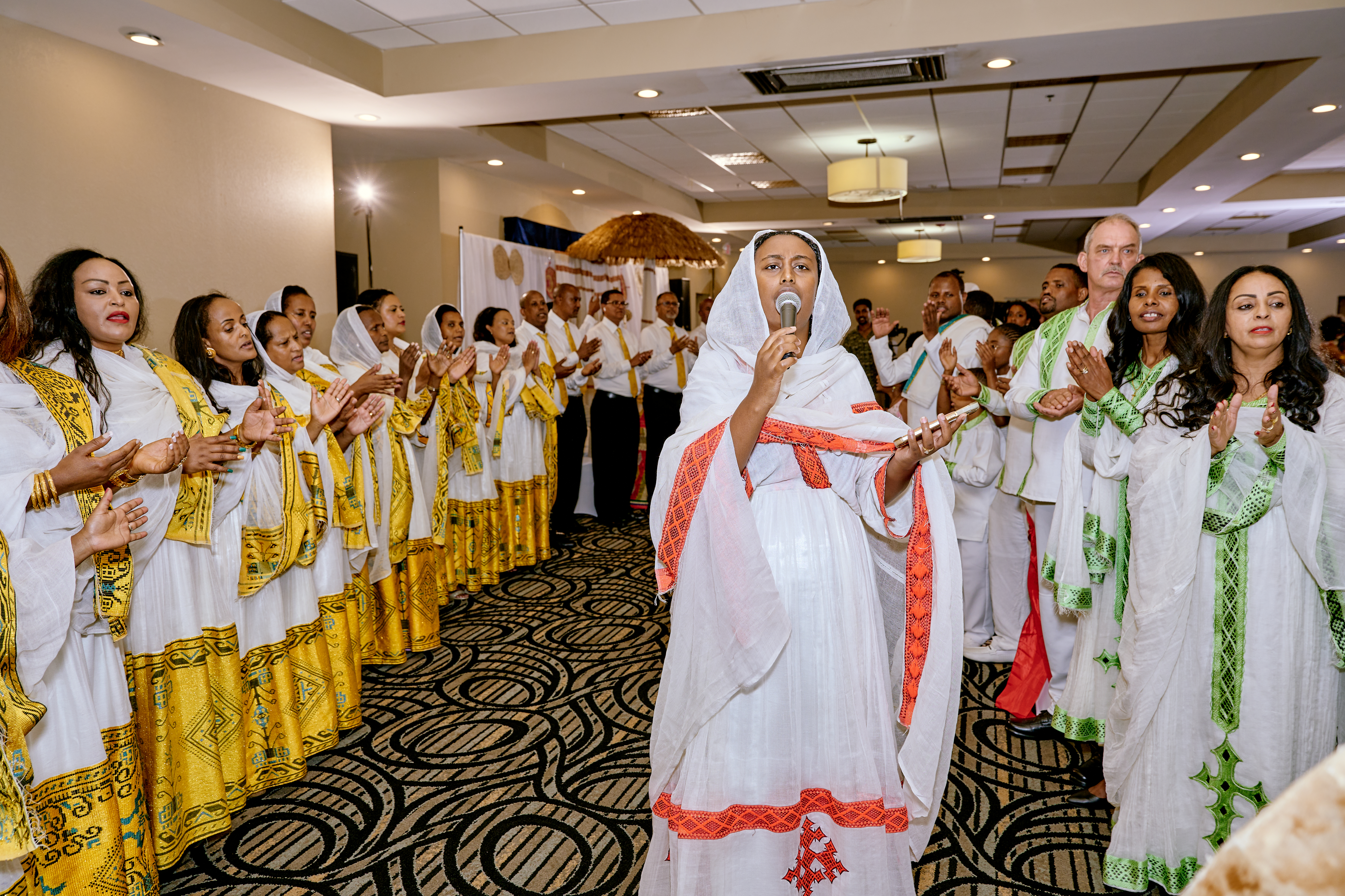 Three-tier wedding cake
